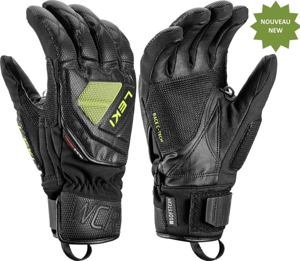 LEKI WCR C-Tech 3D Trigger S System Finger Skihandschuhe schwarz 8,5