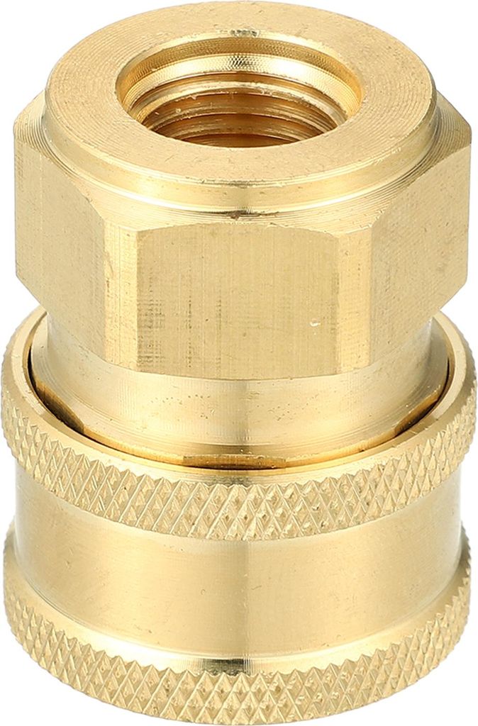 Hochdruckreiniger-Kupplung / Äußere weibliche Waschpistolen-Adapter Universal für Autos / Robustes Messing 1/4" NPT / 1 Stück Kupferton