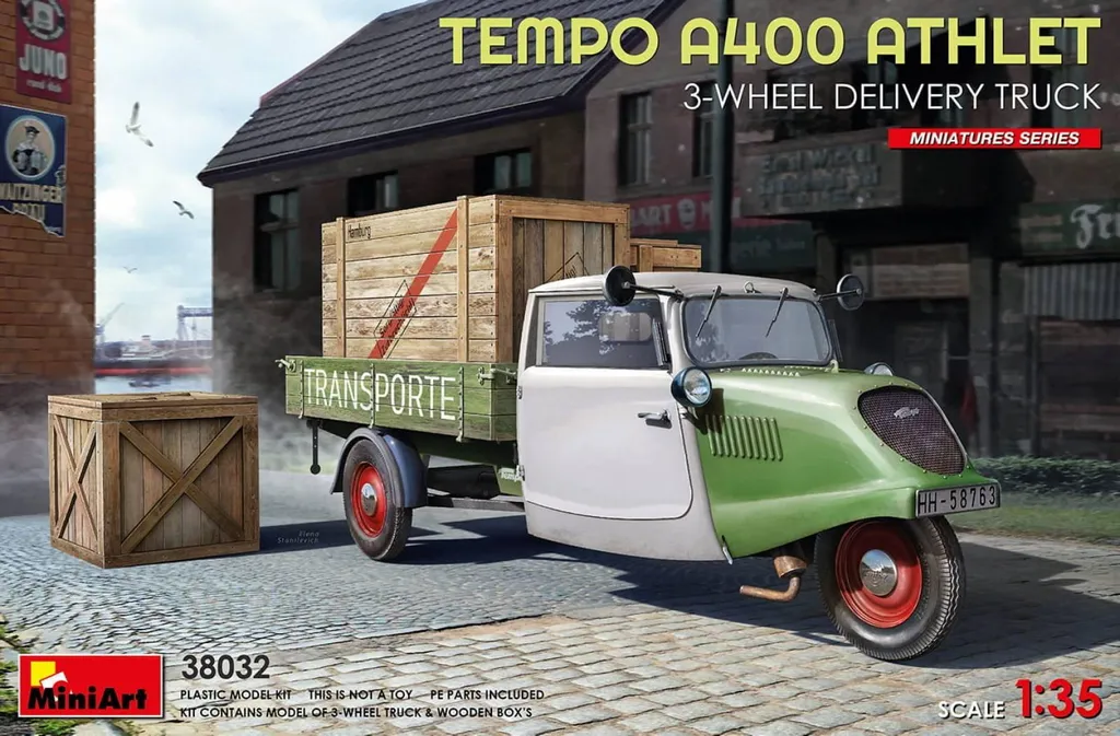 Tempo A400 Athlet 3 roues 1:35 MiniArt - Idéal pour vos dioramas urbains