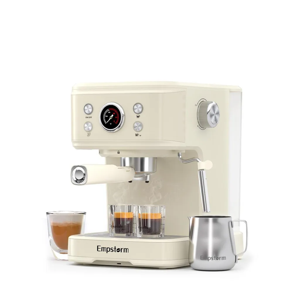 Machine à expresso pour cappuccino et latte avec mousseur à lait inox
