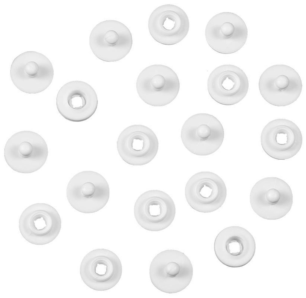 2-teilige Sicherungsplombe für Display-Key-Schlüsseltasche, Weiß, Verpackungseinheit: 1 P/50