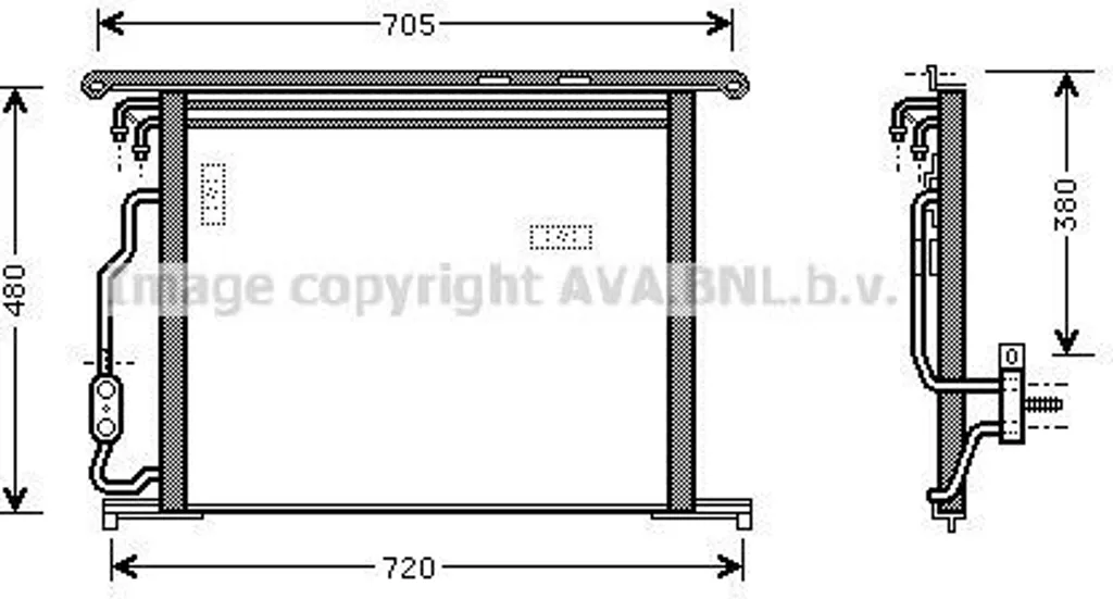 Condensateur de clim PRASCO MSA5280 pour Mercedes Classe S W220 C215 SL