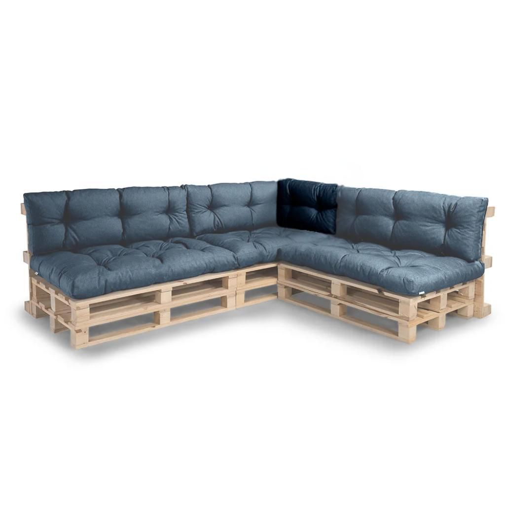 Palettenkissen für Palettensofa – Palettenauflagen N_PPI (Eckkissen 60x40, Marineblau)
