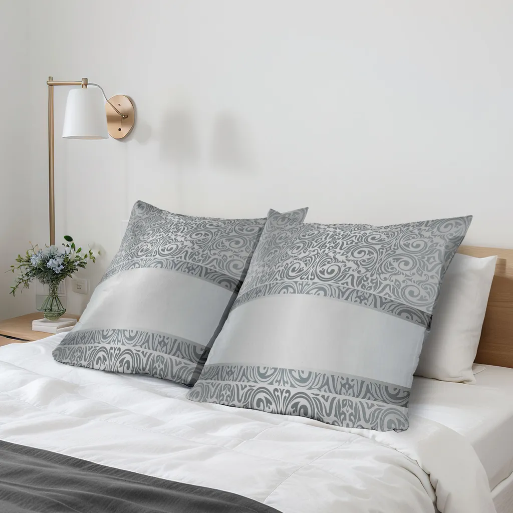 Federe Damasco Rinascimentale ABAKUHAUS 80x80 Grigio Rococò