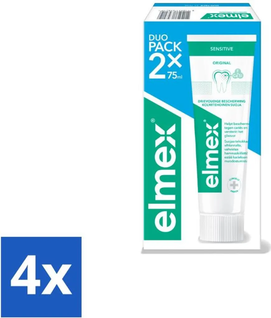 Prezzo Speciale Elmex Sensitive Duo Pack - 4 Confezioni da 2x75ml