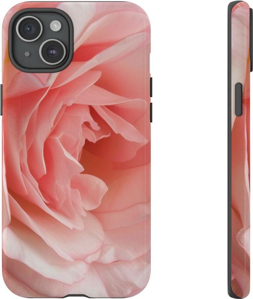 Zarte Rosenblüte in Nahaufnahme – Hülle Kompatibel mit iPhone 15 Plus