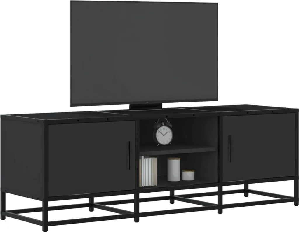 Mobile TV 120cm Legno e Metallo Nero - Arredo Soggiorno Design 2025