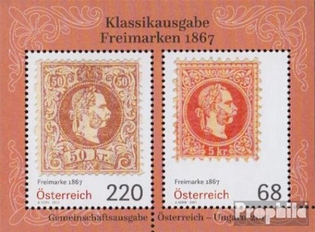 Briefmarken Österreich 2017 Mi Block97 (kompl.Ausg.) postfrisch Philatelie