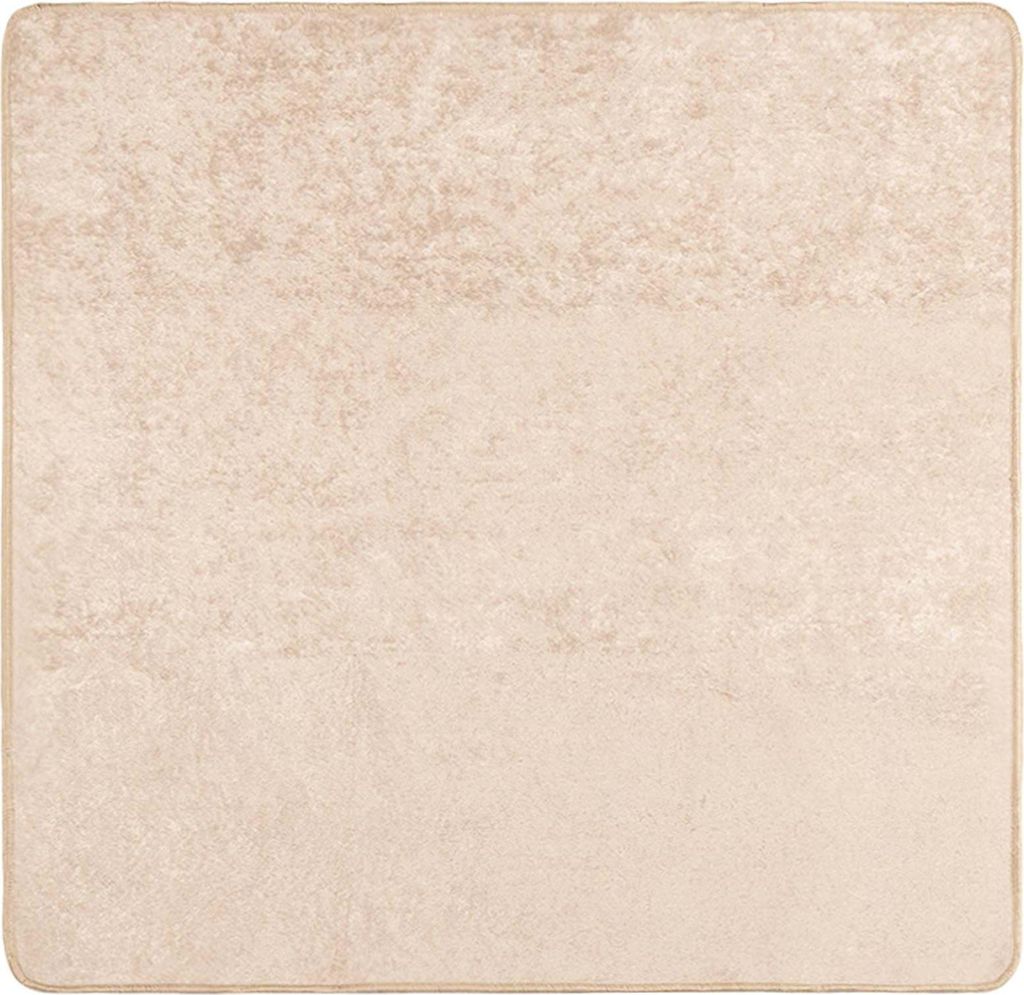 vidaXL Teppichläufer MARSA Creme 100 x 100 cm Polyester und PVC