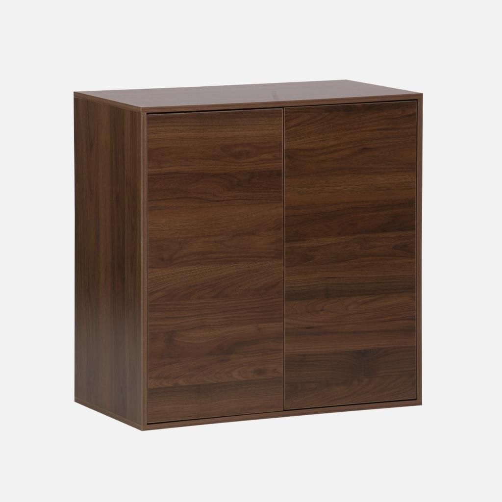 sweeek - Schrank Aufbewahrungsmodul Holzdekor 2 Türen 70cm Produktbild 