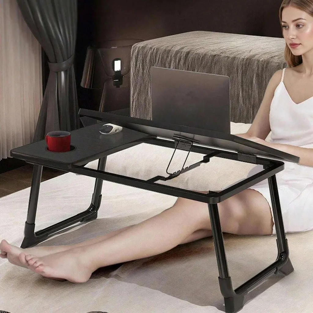 Table pour ordinateur portable : fini le mal de dos au lit avec ce support blanc - 5