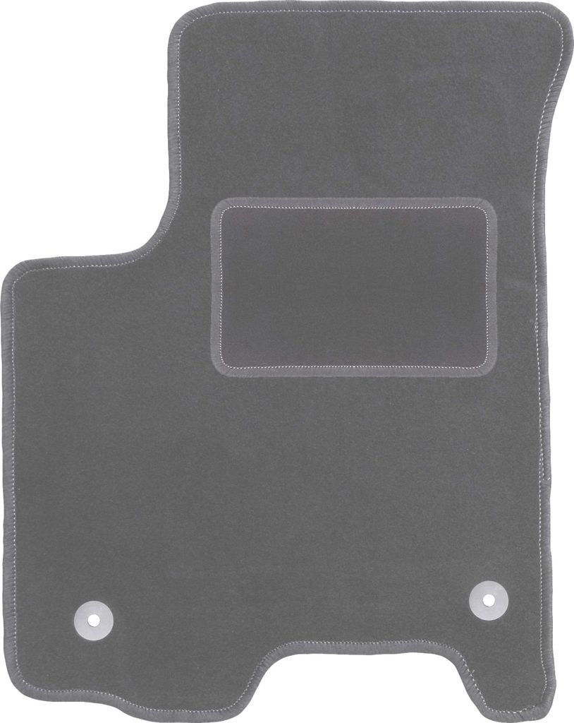 Fahrerfußmatte Velours graphit passend für Daewoo Kalos (2002-2011, Schrägheck, Limousine) – mit Befestigungen – passgenau
