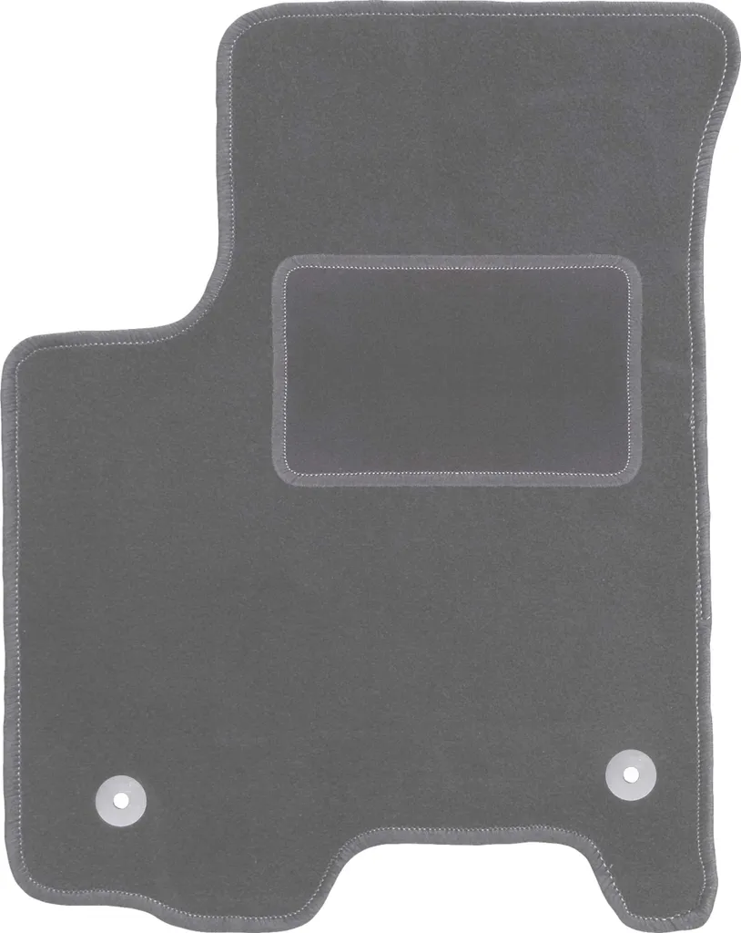 Tappetino conducente in velluto grafite compatibile con Daewoo Kalos (2002-2011, hatchback, berlina) – con fissaggi – su misura
