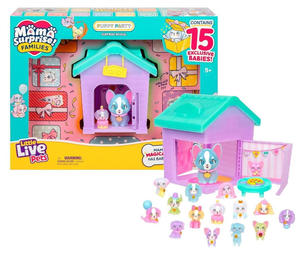 Little Live Pets Zestaw Puppy Party 15 niemowląt akcesoria Zdjęcie produktu 