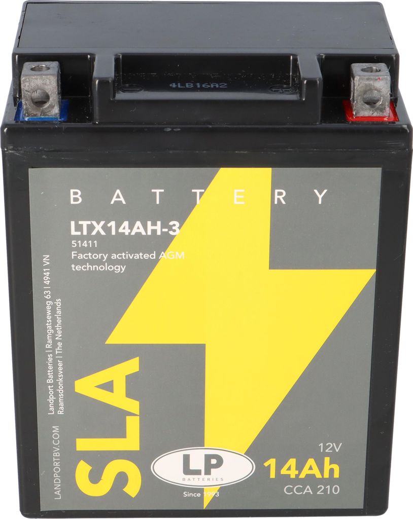 Batterie AGM SLA 12V 14Ah für Motorrad Startbatterie MS LTX14AH-3