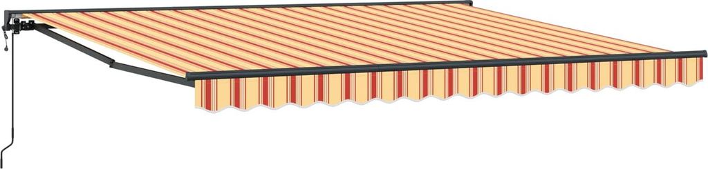 Einziehbare Markise Mehrfarbig 400 x 300 cm Aluminium und Stoff