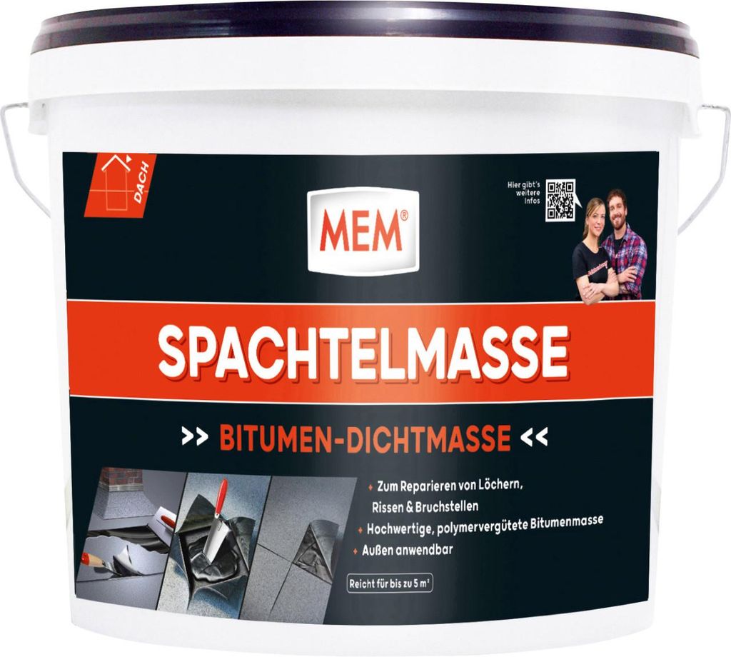 MEM Bitumen Spachtelmasse 7 kg Produktbild 