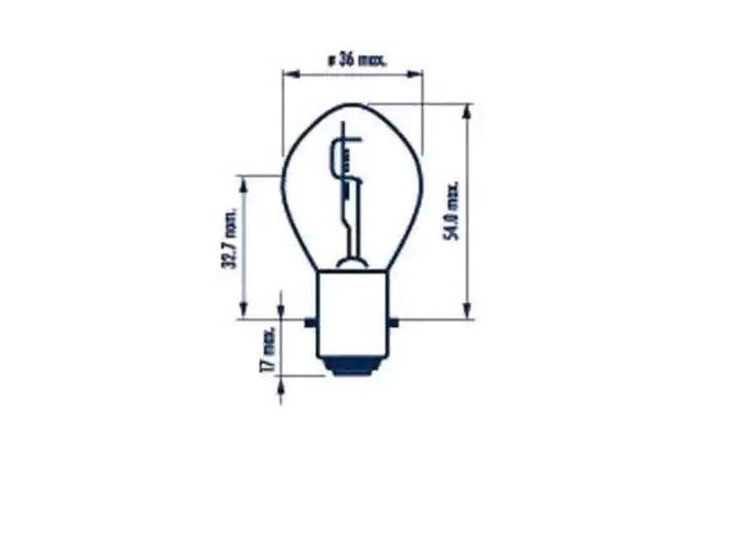 1x NARVA 49531 S2 Scheinwerfer Glühlampe 35/35W 12V BA20d