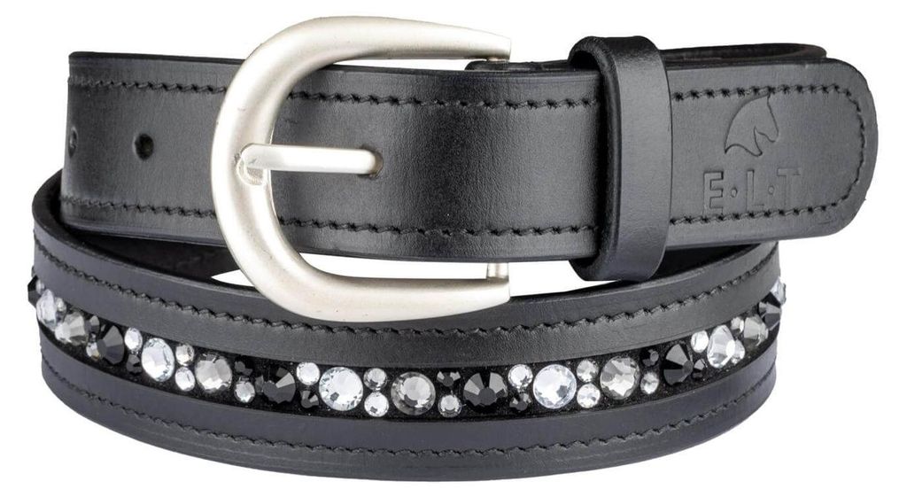 E.L.T Ledergürtel Jewel Schwarz 80 cm