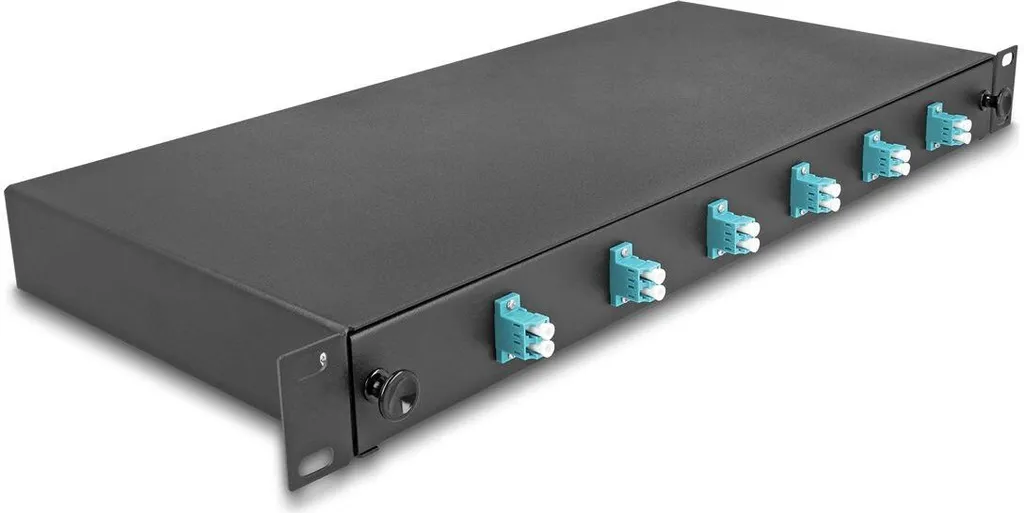 Delock 66998: Box di Giunzione Fibra Ottica 19" LC Duplex OM3 1U