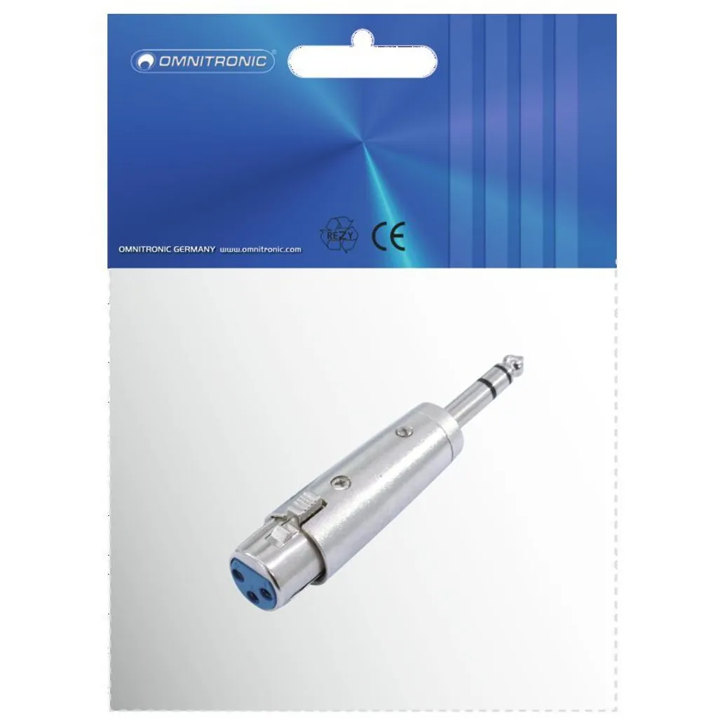 Adaptateur audio robuste XLR 3 pôles femelle vers Jack 6.3 mm TRS