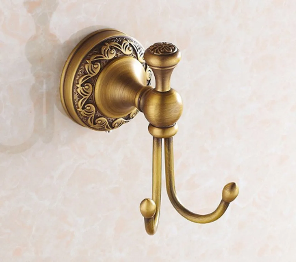 SDH Anello Portasciugamani Vintage Bianco E Oro – Montaggio A Parete In Alluminio – 194x184mm - 3