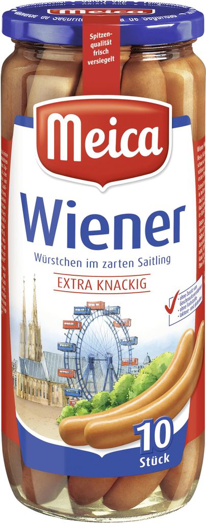 Meica Wiener Würstchen im zarten Saitling extra knackig Produktbild 