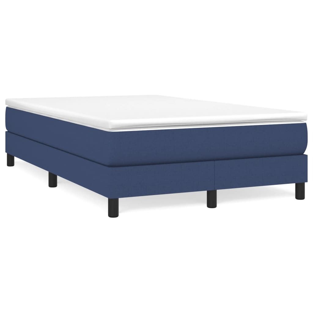 vidaXL Sommier boxspring bleu 120x200 cm Tissu Image du produit 