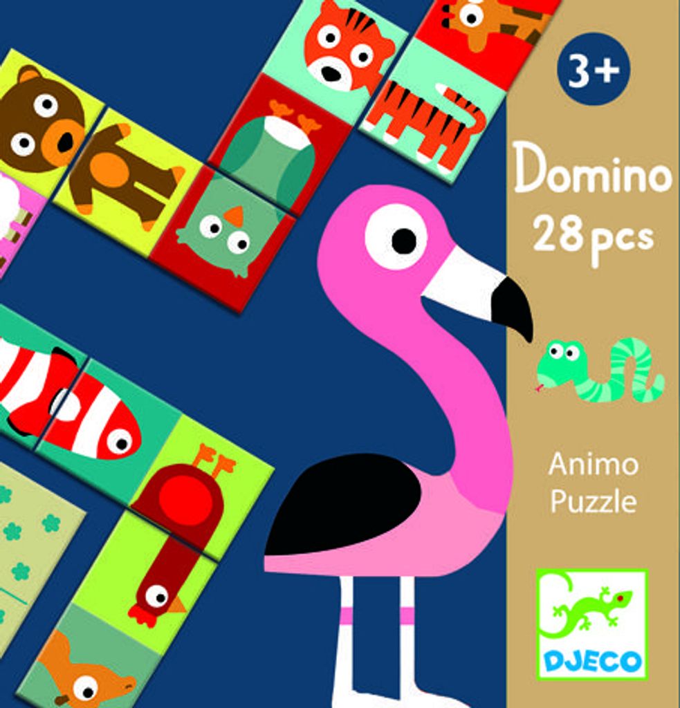 Puzzle animo Djeco Domino o wymiarach 12 x 12 cm Zdjęcie produktu 