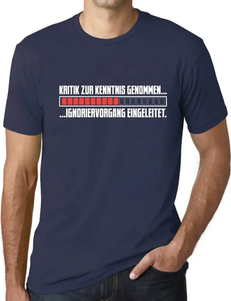 Herren Grafik T-Shirt Kritik Zur Kenntnis Genommen Öko-Verantwortlich Vintage Jahrgang Kurzarm Lustige Druck Geburtstag Geschenk Mann