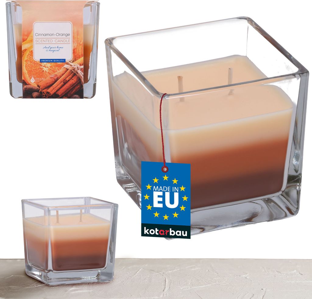 KOTARBAU® Bougie parfumée à 2 mèches dans un verre Bougie à Image du produit 