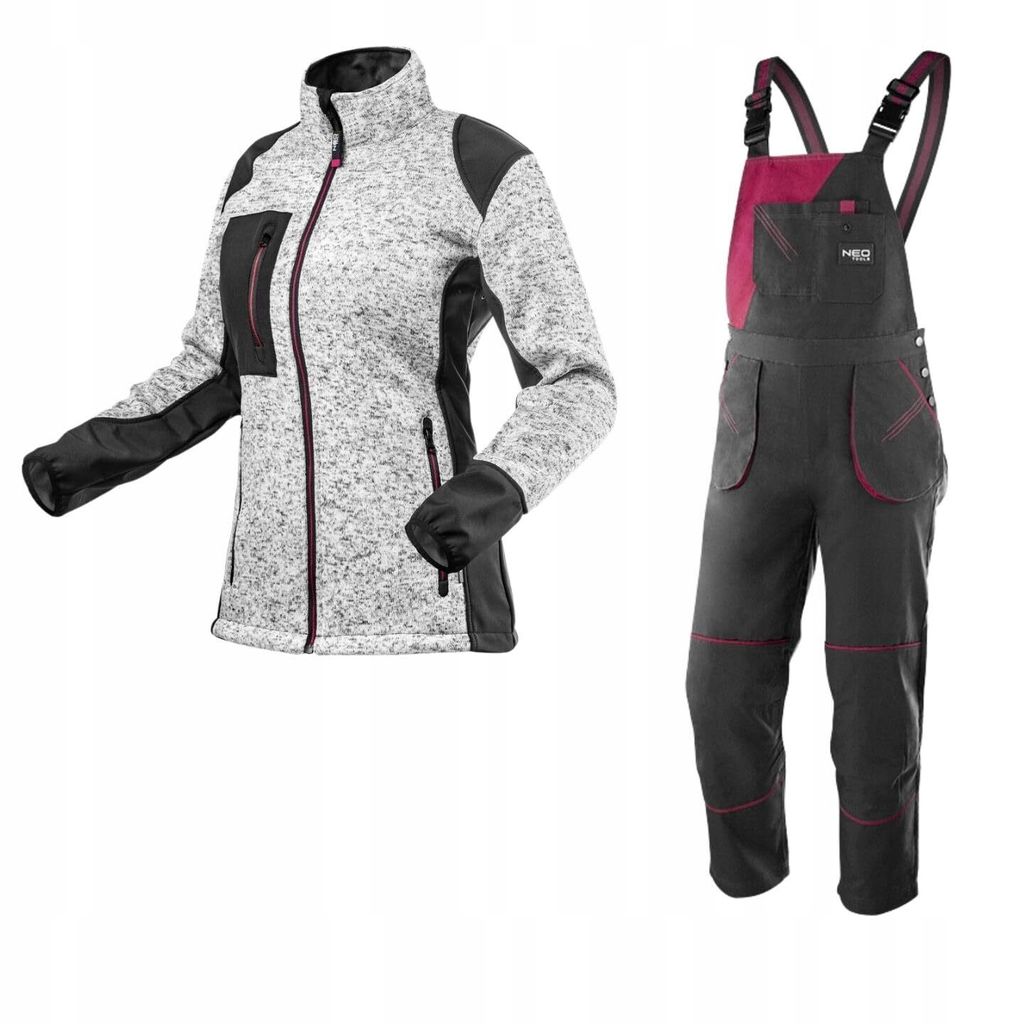 NEO TOOLS Damen Arbeitslatzhose oder Set mit Jacke und Latzhose Gr. S - XXL | modisches Design, Damen | Gr. XXL