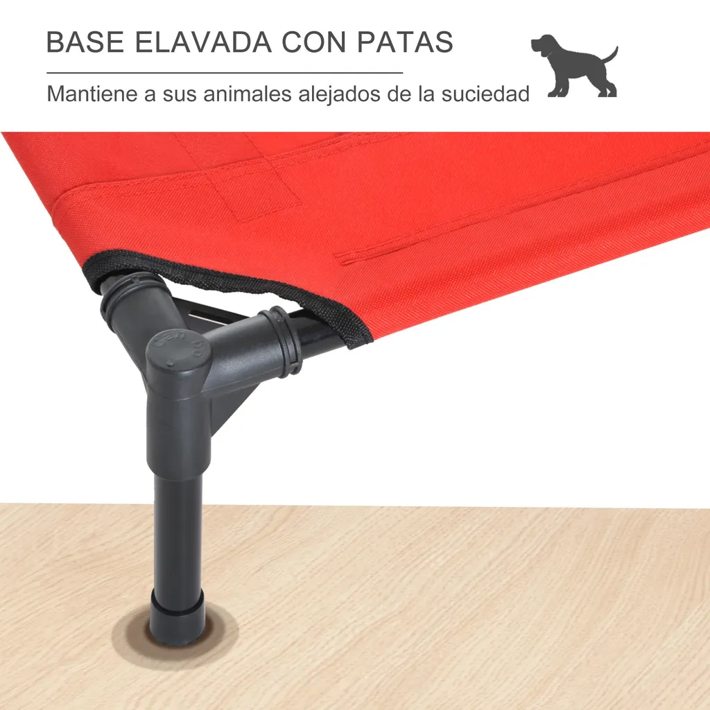 Couchage surélevé pour chien et chat - Lit de camp aéré avec maille nylon - 5