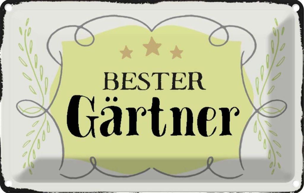 vianmo Blechschild 20x30 cm bester Gärtner Geschenk Spruch Zitat
