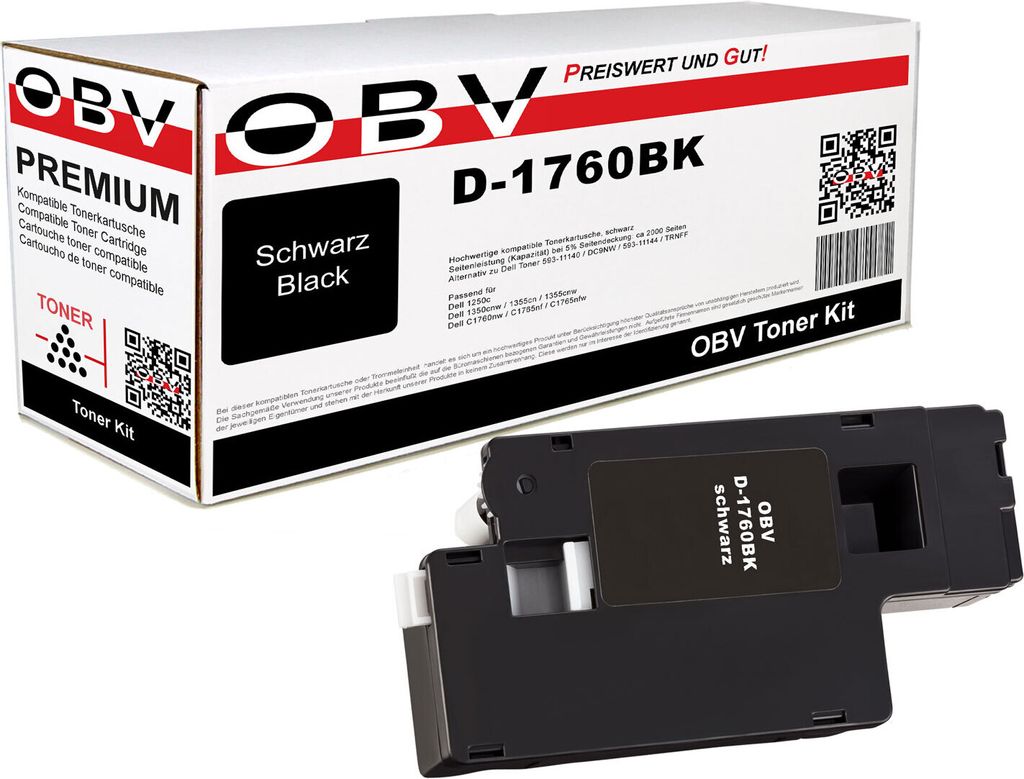 OBV Kompatibel 593-11140 DC9NW Toner passend für Dell C1760 Produktbild 