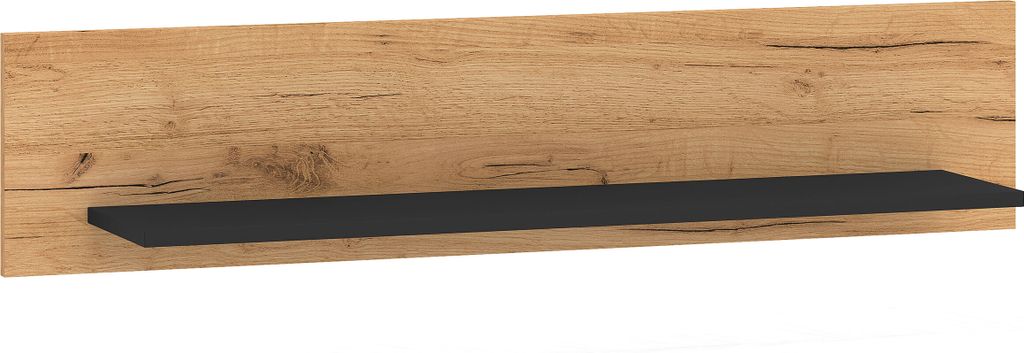Wandregal Urso Wandboard 110x22x24cm Gold Craft Eiche schwarz