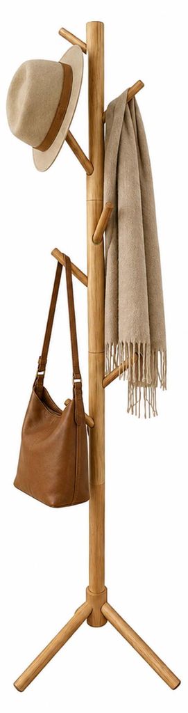Relaxdays, Garderobenständer, 8 Haken, modularer Produktbild 