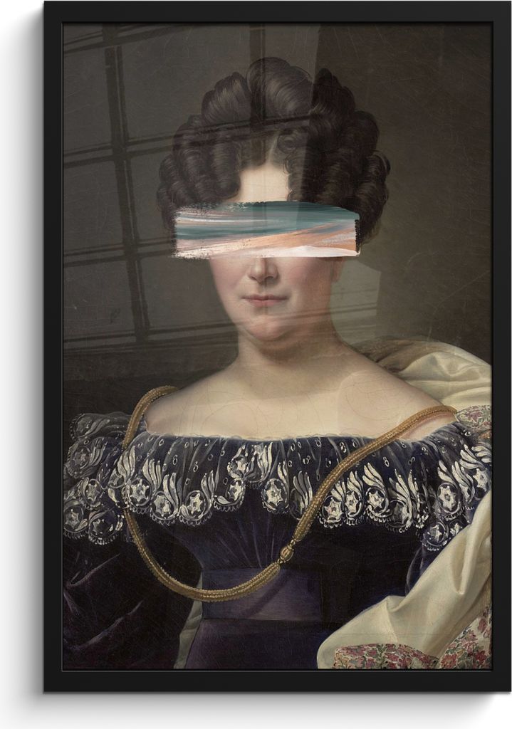 MuchoWow MuchoWow Gerahmtes Poster Johanna Henriette Engelen - Dubois Drahonet - Pastell 40x60 cm - Poster mit zchwarzem Bilderrahmen - Papierd...