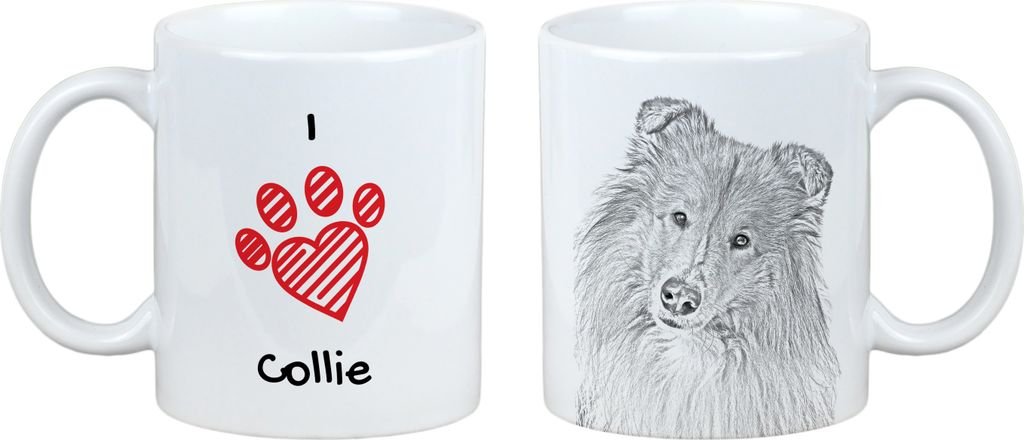 Langhaarcollie, Langhaariger Schottischer Schaferhund - Tasse mit Hund, entzückende Tasse mit Grafik, Geschenk mit Ihrem Foto von der Marke Art-Dog