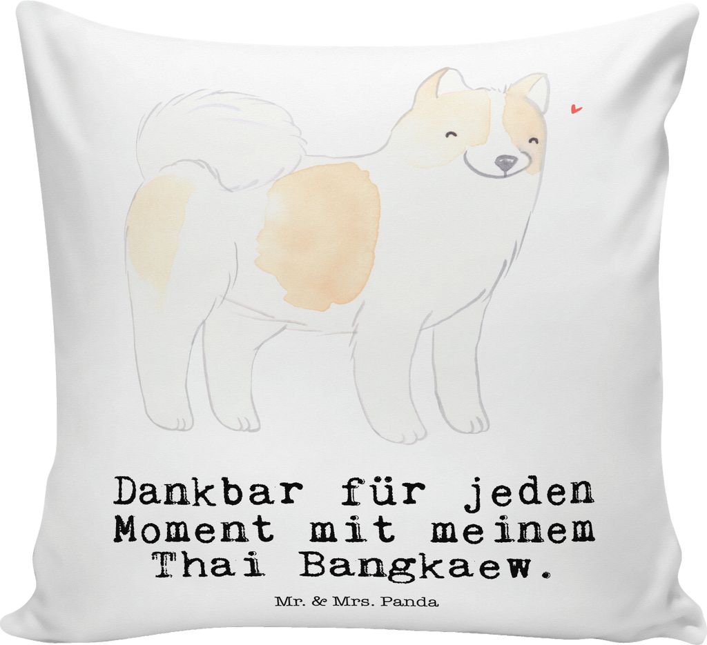 Mr. & Mrs. Panda kuschelkissen 40x40 Thai Bangkaew Moment - Weiß - Geschenk, Dog, Dekokissen, zier kissen, bedruckt, Kleines, Sofa