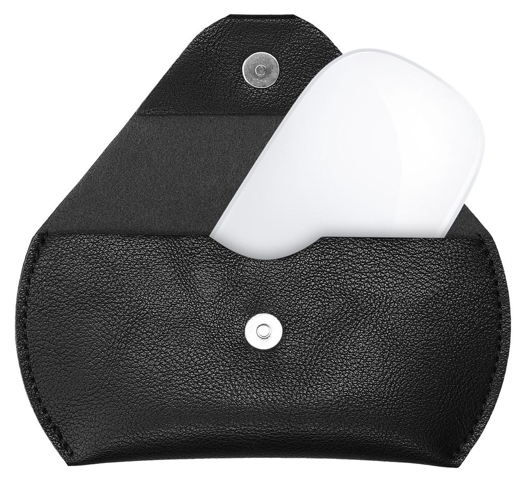 kwmobile Maus Schutzhülle kompatibel mit Apple Magic Mouse 1 / Magic Mouse 2 / Logitech Pebble Wireless Hülle - Kunstleder Hülle für PC Mouse - PU