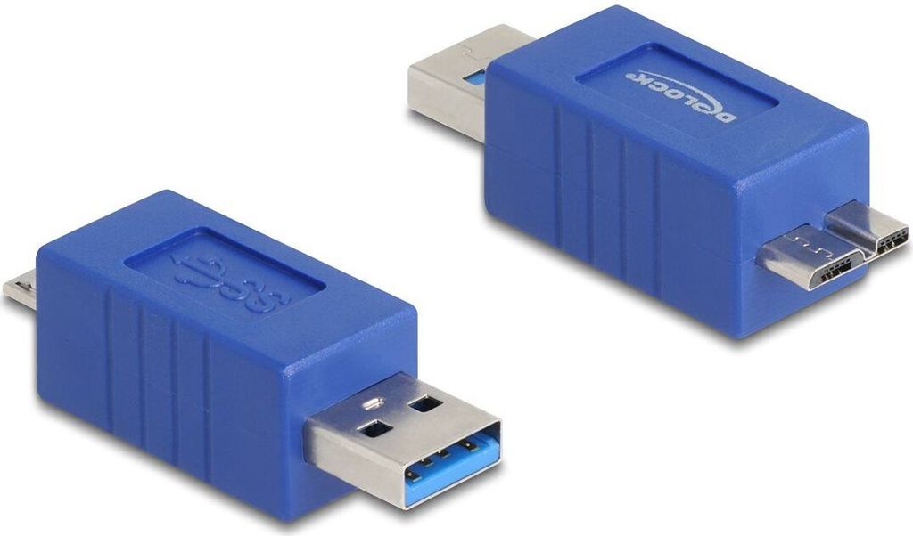 DELOCK Adapter 5Gbps USB A Stecker Micro-B Stecker