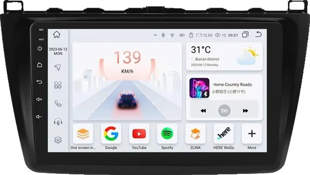 Station multimédia Android 13 9 pouces S6-4G 8-Core 6G 64G pour voiture