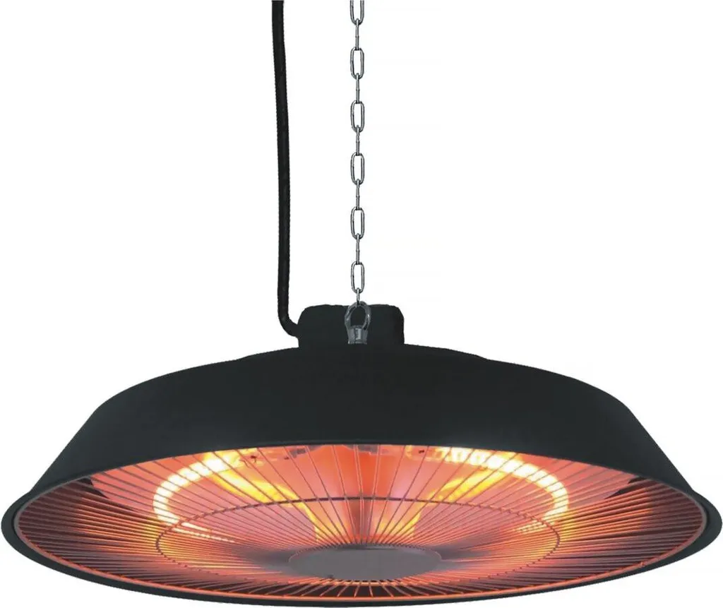 Chauffage suspendu 1500W infrarouge Noir - Performance et design moderne