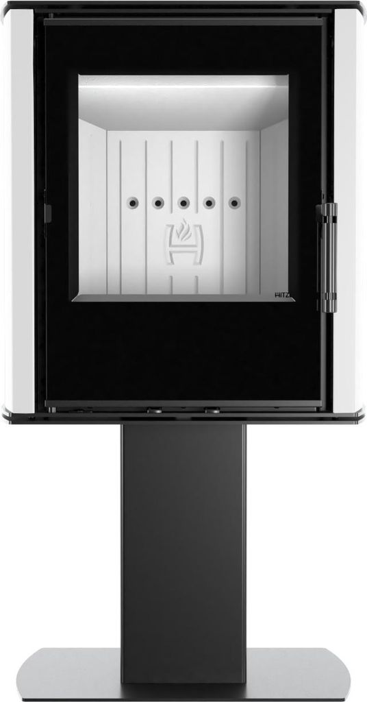 HITZE CANE SF-W Kaminofen 6,5 kW freistehend – weiß – effizient & modern, BImSchV Stufe II
