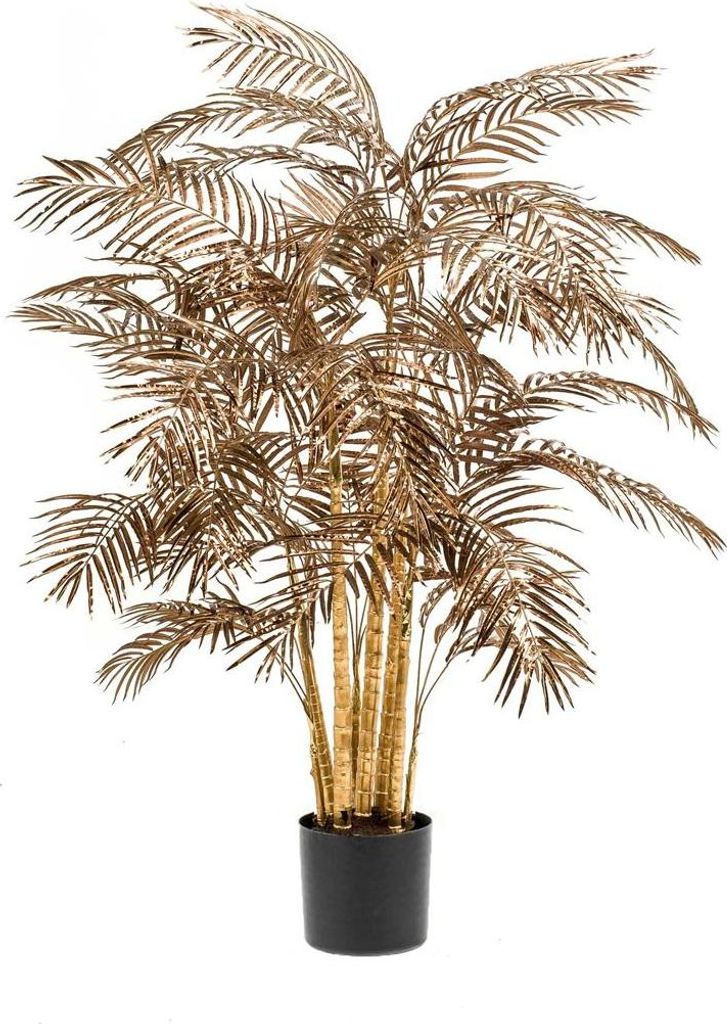 artplants.de Kunstpflanze Areca PARADISA, metallic-Bronze, 200cm - Künstliche Arecapalme