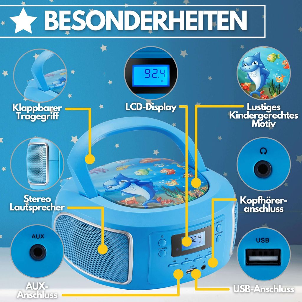 Cyberlux tragbarer CDPlayer Kinder Kaufland.de