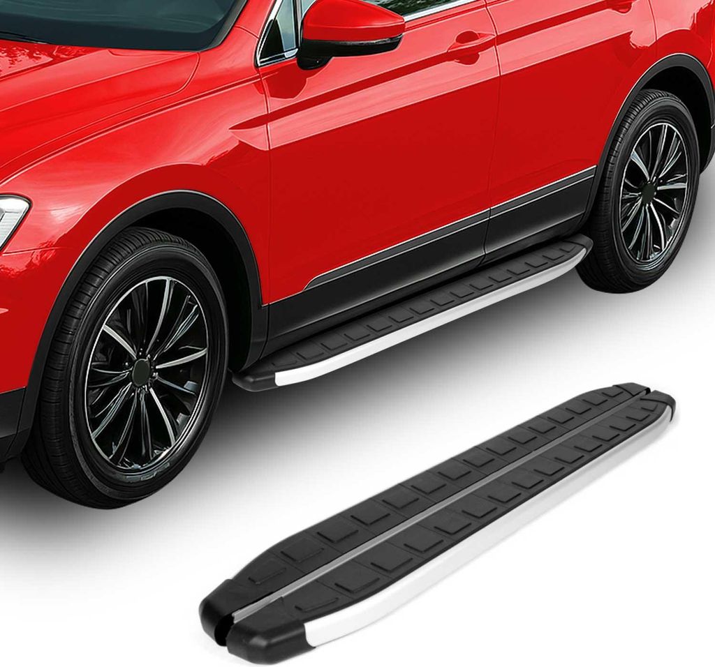 Seitenschweller Seitenbretter Trittbretter für Audi Q3 8U 2011-2018 Alu Schwarz