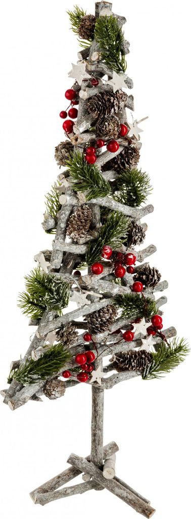 Geschmückter Weihnachtsbaum aus Holz bunt 57 cm - Einheitsgröße