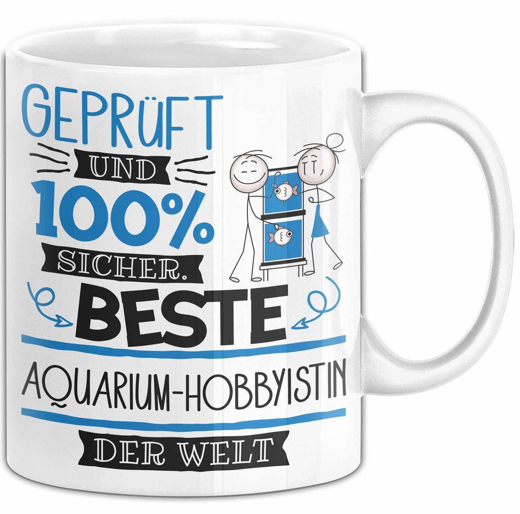 Beste Aquarium-Hobbyistin Der Welt Tasse Geschenk für Eine Aquarium-Hobbyistin Und Sicher Geschenkidee Geburtstag Weihnachten (Weiß)